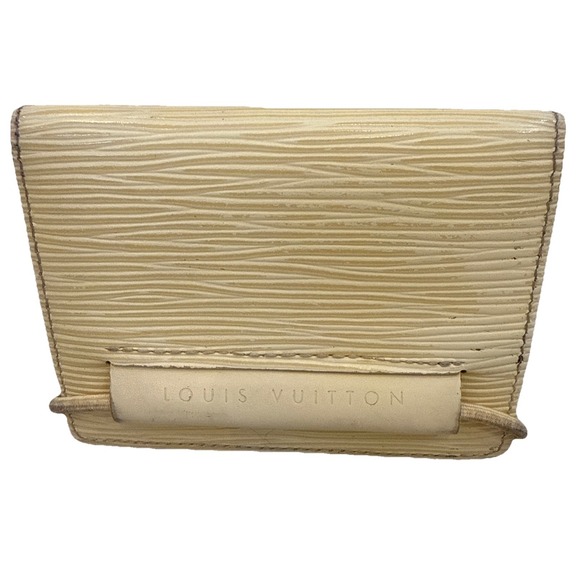 VTG Y2K Louis Vuitton Vanilla Epi Leather Elastic Card‎ Wallet RARE MI0090 Small - Picture 1 of 14